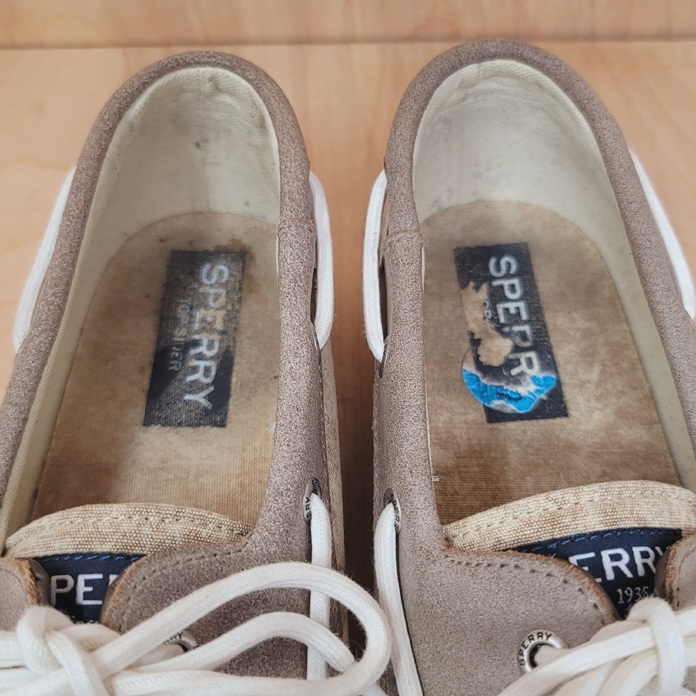 Sperry Topsider Boat Shoes Mens 10.5 M Bahama II White Cap Sneakers STS13106 - Picture 7 of 14